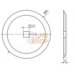 Disque à tronçonner Ø95x5mm ; 11,5x11,5 | NON ORIGINAL Disque à tronçonner Ø95x5mm ; 11,5x11,5 | NON ORIGINALPR#1125979