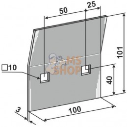 Grattoir Hardox® 100x101 Howard | KRAMP Grattoir Hardox® 100x101 Howard | KRAMPPR#1126027