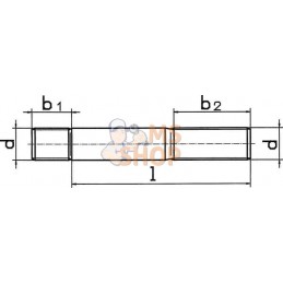 Goujon M8x55 8.8 noir | KRAMP Goujon M8x55 8.8 noir | KRAMPPR#736867