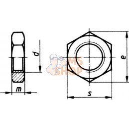 Ecrou hexagonal bas métrique DIN936 M36 | KRAMP Ecrou hexagonal bas métrique DIN936 M36 | KRAMPPR#731364