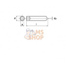 Vis sans tête six pans creux bout pointeau DIN914 M8x8 45H | KRAMP Vis sans tête six pans creux bout pointeau DIN914 M8x8 45H | 