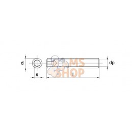 Vis sans tête six pans creux bout plat M8x20 45H noir | KRAMP Vis sans tête six pans creux bout plat M8x20 45H noir | KRAMPPR#46