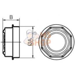 Bouchon de roue fileté M92x2 | ADR Bouchon de roue fileté M92x2 | ADRPR#910703