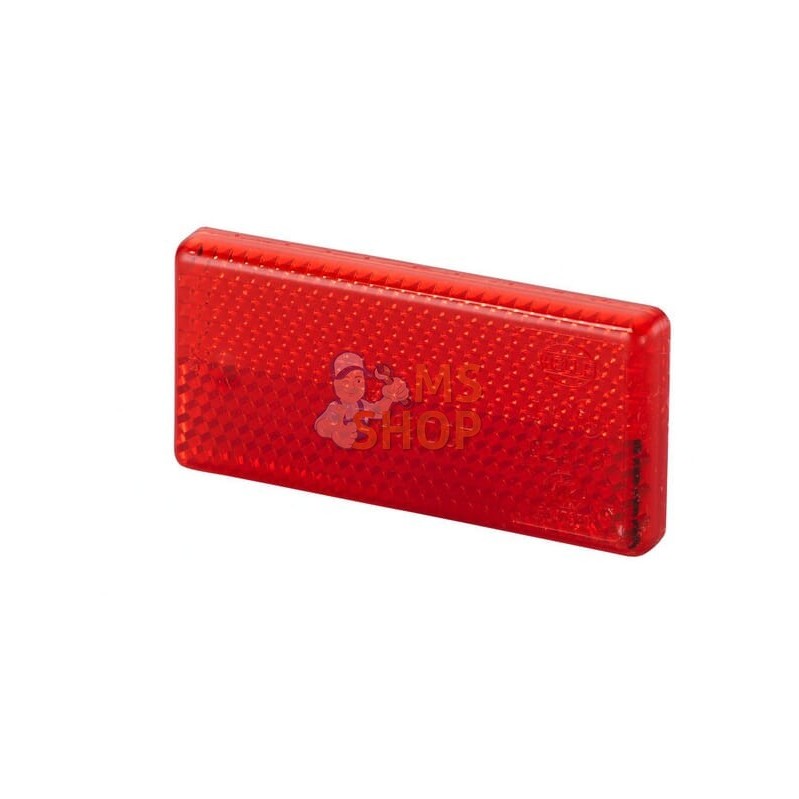Catadioptre rectangle rouge 70x31,5mm autocollant | HELLA Catadioptre rectangle rouge 70x31,5mm autocollant | HELLAPR#522957