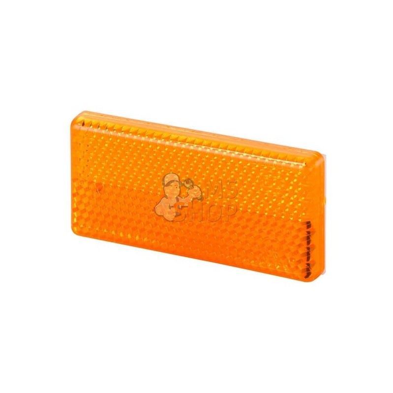 Catadioptre adhésif rectangulaire orange