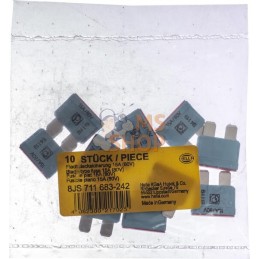 Fusible lame standard 80V 15A longueur 19,7mm bleu pack 10x Hella | HELLA Fusible lame standard 80V 15A longueur 19,7mm bleu pac