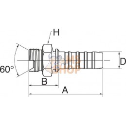 Racc. à sertir DN13-1/2 BSPP | GATES Racc. à sertir DN13-1/2 BSPP | GATESPR#779763