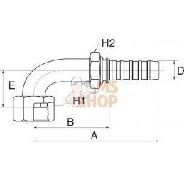 Racc. à sertir 90° DN13-13/16 SAE | GATES Racc. à sertir 90° DN13-13/16 SAE | GATESPR#779694