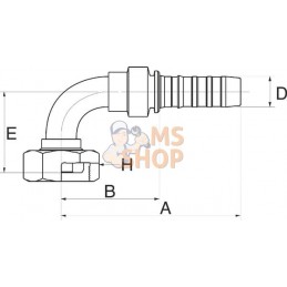 Racc. à sertir 90 DN13-M24x1,5 | GATES Racc. à sertir 90 DN13-M24x1,5 | GATESPR#780154