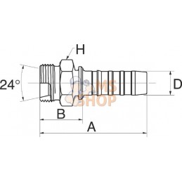 Racc. à sertir DN13-M24x1,5 | GATES Racc. à sertir DN13-M24x1,5 | GATESPR#780119