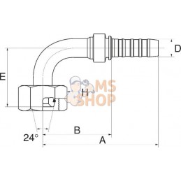 Racc. à sertir 90 DN13-M24x1,5 | GATES Racc. à sertir 90 DN13-M24x1,5 | GATESPR#780104