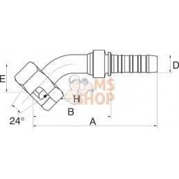 Racc. à sertir 45 DN13-M24x1,5 | GATES Racc. à sertir 45 DN13-M24x1,5 | GATESPR#780115