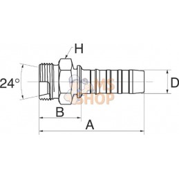Racc. à sertir DN13-M22x1,5 | GATES Racc. à sertir DN13-M22x1,5 | GATESPR#780116