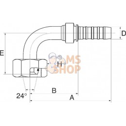 Racc. à sertir 90 DN13-M22x1,5 | GATES Racc. à sertir 90 DN13-M22x1,5 | GATESPR#780118