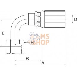 Racc. à sertir DN13-13/16 ORFS 90° | GATES Racc. à sertir DN13-13/16 ORFS 90° | GATESPR#780093