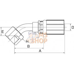 Racc. à sertir DN13-13/16 ORFS 45° | GATES Racc. à sertir DN13-13/16 ORFS 45° | GATESPR#780027
