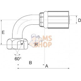 Racc. à sertir 90° DN13-1/2BSP | GATES Racc. à sertir 90° DN13-1/2BSP | GATESPR#780126