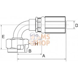 Racc. à sertir 90° DN13-M24x1,5 | GATES Racc. à sertir 90° DN13-M24x1,5 | GATESPR#779699