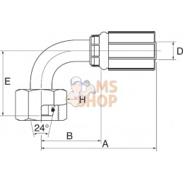 Racc. à sertir 90 DN13-M22x1,5 | GATES Racc. à sertir 90 DN13-M22x1,5 | GATESPR#779700
