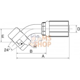 Racc. à sertir 45 DN13-M22x1,5 | GATES Racc. à sertir 45 DN13-M22x1,5 | GATESPR#779749