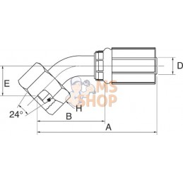 Racc. à sertir 45 DN13-M22x1,5 | GATES Racc. à sertir 45 DN13-M22x1,5 | GATESPR#779709