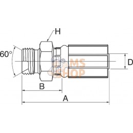 Racc. à sertir DN13-5/8 BSPP | GATES Racc. à sertir DN13-5/8 BSPP | GATESPR#779926