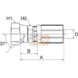 Racc. à sertir DN13-7/8 JIC | GATES Racc. à sertir DN13-7/8 JIC | GATESPR#779776