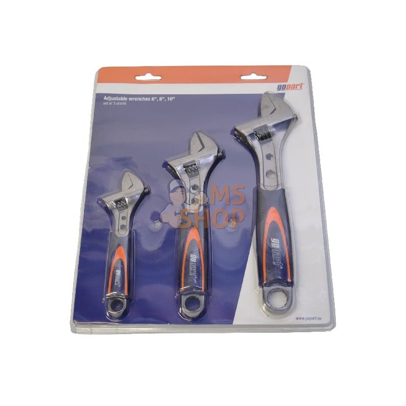 Jeu de clés à molette, 6", 8", 10" (3x) gopart | GOPART Jeu de clés à molette, 6", 8", 10" (3x) gopart | GOPARTPR#512933