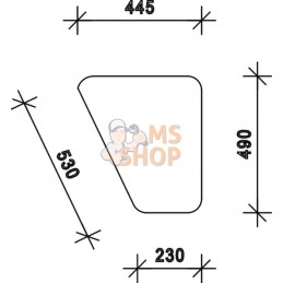 Vitre de porte inf. | CNH Vitre de porte inf. | CNHPR#1089075