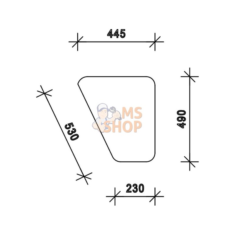 Vitre de porte inf. | CNH Vitre de porte inf. | CNHPR#1089075