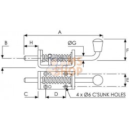 Boulon à ressort, zinc 12 mm | UNBRANDED Boulon à ressort, zinc 12 mm | UNBRANDEDPR#892332