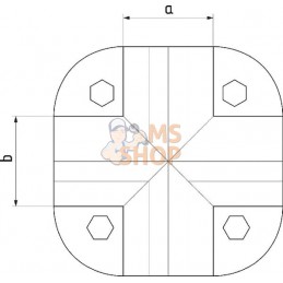 Collier en croix 1½" x 1½" | FARMA Collier en croix 1½" x 1½" | FARMAPR#856221