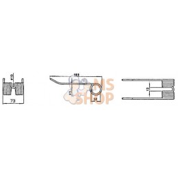 Dent de ramassage Ø5 p/New Hollan | KRAMP Dent de ramassage Ø5 p/New Hollan | KRAMPPR#566025