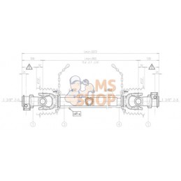 Arbre de transmission G4 L : 860mm, Bondioli&Pavesi | BONDIOLI&PAVESI Arbre de transmission G4 L : 860mm, Bondioli&Pavesi | BOND