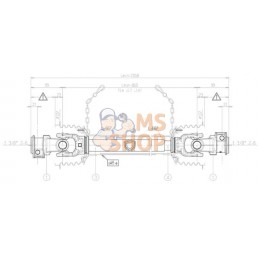 Arbre de transmission G1 L : 860mm, Bondioli&Pavesi | BONDIOLI&PAVESI Arbre de transmission G1 L : 860mm, Bondioli&Pavesi | BOND