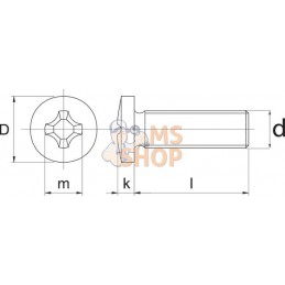 Vis métallique CKKK. M4x20 EdS | KRAMP Vis métallique CKKK. M4x20 EdS | KRAMPPR#734172