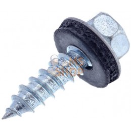 Vis auto-perforante 6.5x25mm,tête hexagonale de 10 mm, DIN 7976 Kramp | KRAMP Vis auto-perforante 6.5x25mm,tête hexagonale de 10