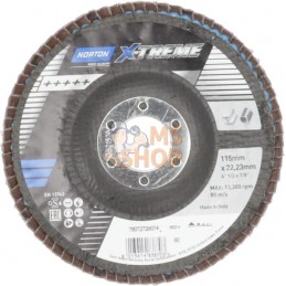 Disque à lamelles conique Fib X-Treme 115 mm P60 | NORTON Disque à lamelles conique Fib X-Treme 115 mm P60 | NORTONPR#484698