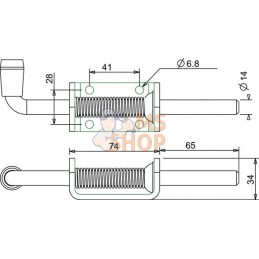 Verrou à ressort zingué | KRAMP Verrou à ressort zingué | KRAMPPR#705786