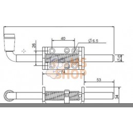 Verrou à ressort zingué | KRAMP Verrou à ressort zingué | KRAMPPR#705759