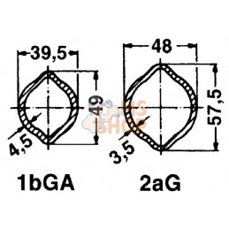 Tube profilé revêtu citron 2aG Ø ext. : 57,5x48x3,5 mm L : 1,4 m Walterscheid | WALTERSCHEID Tube profilé revêtu citron 2aG Ø ex