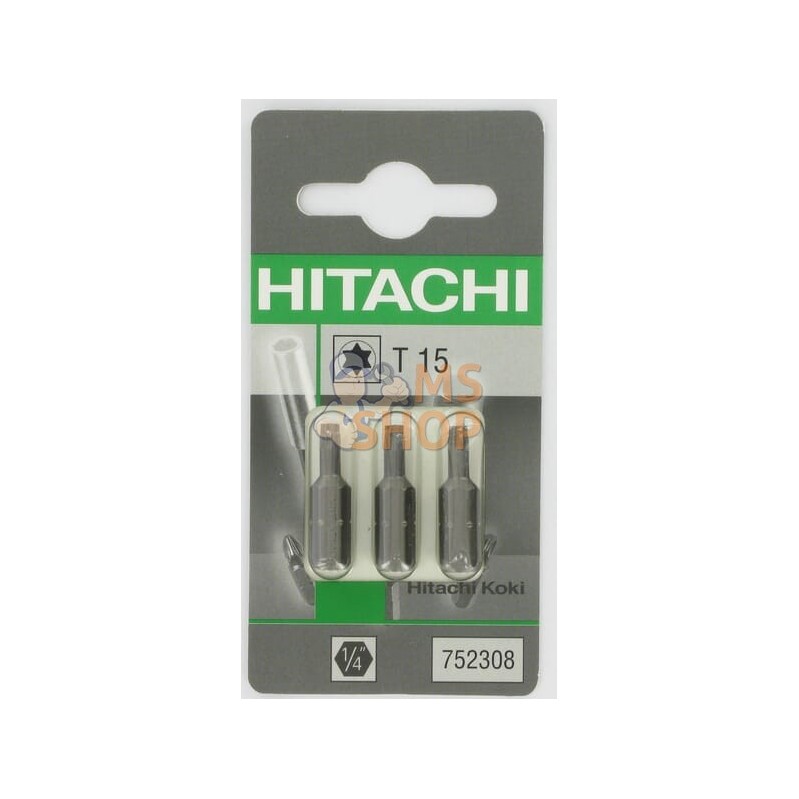 Embouts Torx 1/4" T15-25mm (3x) | HIKOKI Embouts Torx 1/4" T15-25mm (3x) | HIKOKIPR#700970