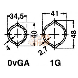 Tube profilé revêtu citron 1G Ø ext. : 48x41x2,7 mm L : 3 m Walterscheid | WALTERSCHEID Tube profilé revêtu citron 1G Ø ext. : 4