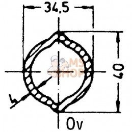 Tube profilé durci citron OvH Ø ext. : 40x34,5x4 mm L : 1 m Walterscheid | WALTERSCHEID Tube profilé durci citron OvH Ø ext. : 4