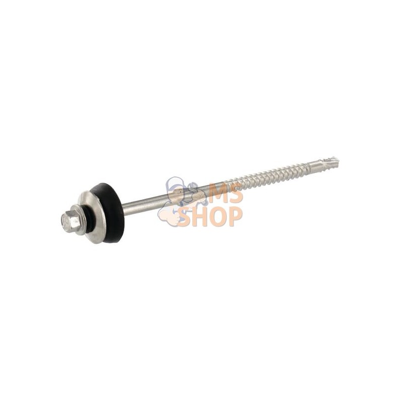 Vis auto-perforante 6.5x130mm,tête hexagonale à bride de 10 mm, DIN 7504 Kramp | KRAMP Vis auto-perforante 6.5x130mm,tête hexago