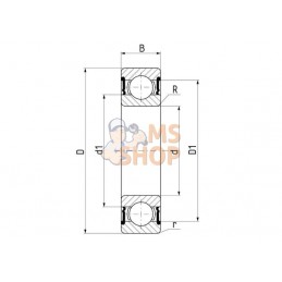 Roulement à billes à gorge profonde simple SKF EE3 TN9 9,53 x 22,23 x 5 | SKF Roulement à billes à gorge profonde simple SKF EE3