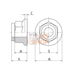 Flange nut M20 cl.8 ZP | KRAMP Flange nut M20 cl.8 ZP | KRAMPPR#461305