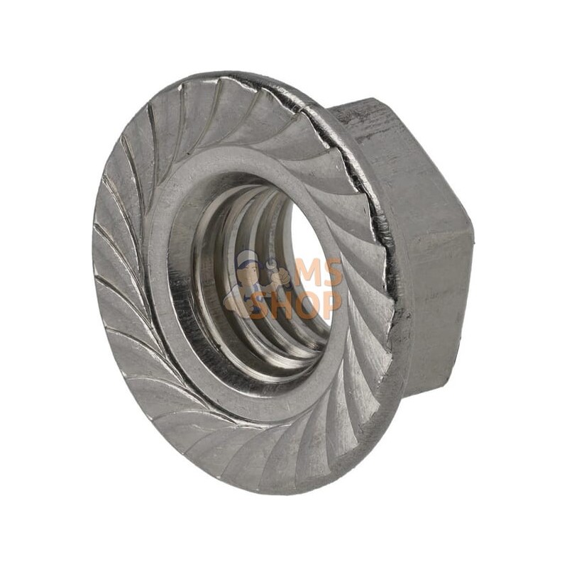 Écrou hexagonal à embase crantée M10 SS A2 | KRAMP Écrou hexagonal à embase crantée M10 SS A2 | KRAMPPR#733152