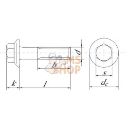 Vis bride M8x40 8,8 zingué | KRAMP Vis bride M8x40 8,8 zingué | KRAMPPR#460342