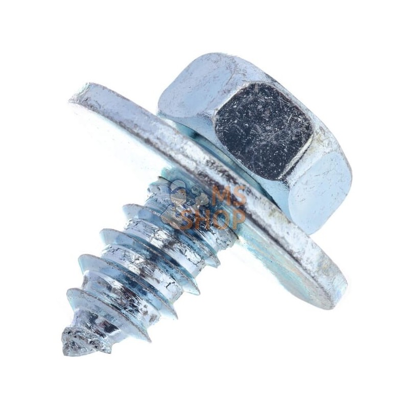 Vis auto-perforante 6.3x13mm, tête hexagonale à bride de 10 mm, DIN 6901 Kramp | KRAMP Vis auto-perforante 6.3x13mm, tête hexago